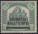 Aron R. Halberstam Philatelists Ltd.; British Commonwealth Stamps: MALAYA F.M.S. - KEVII; Scott: 11; SG: 11; Condition: F-VF H