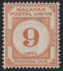 Aron R. Halberstam Philatelists Ltd.; British Commonwealth Stamps: MALAYA F.M.S. - KGVI; Scott: J17; SG: D11; Condition: VF LH