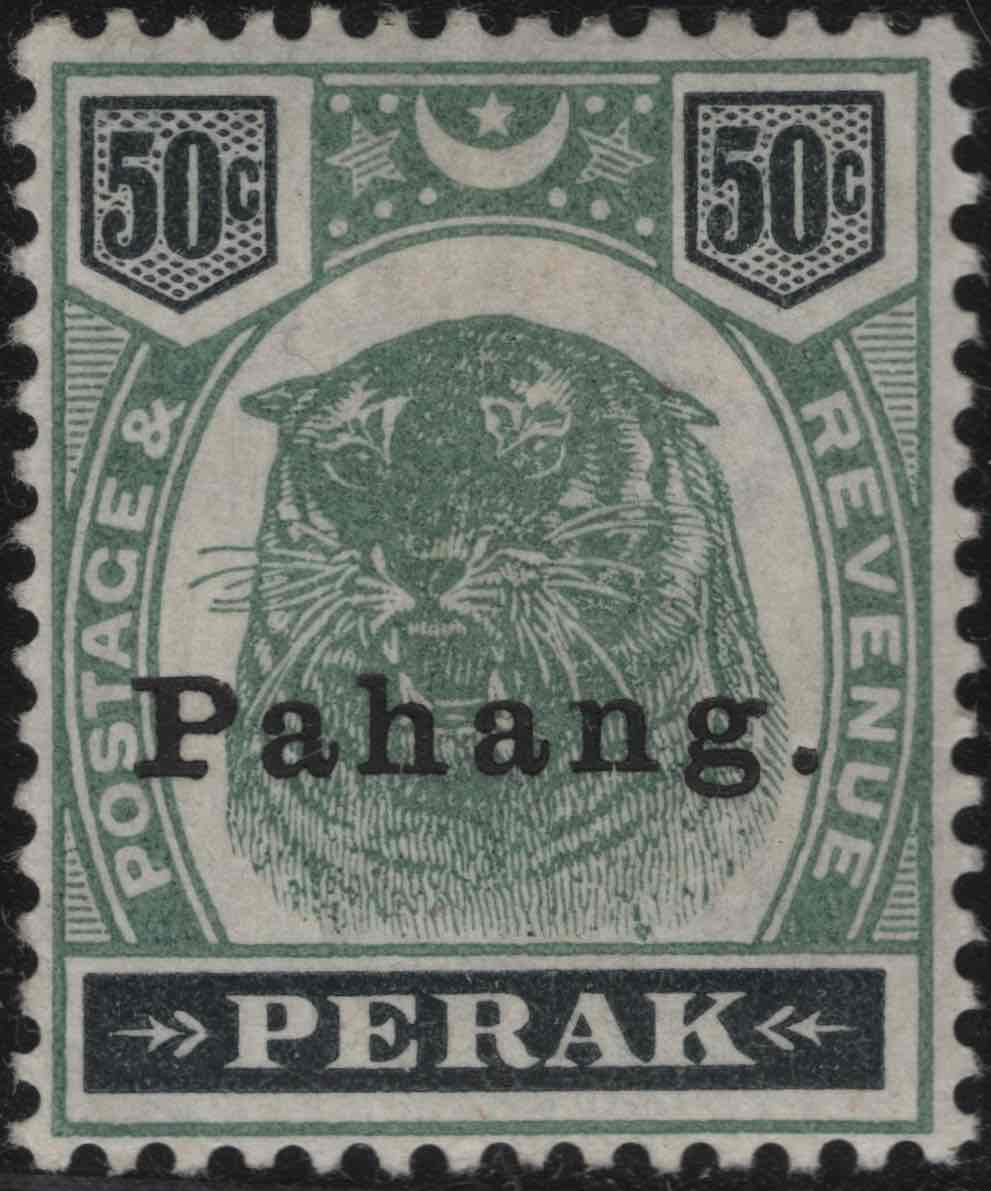 Aron R. Halberstam Philatelists Ltd.; British Commonwealth Stamps: MALAYA PAHANG - KEVII; Scott: 18; SG: 22; Condition: VF LH