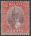 Aron R. Halberstam Philatelists Ltd.; British Commonwealth Stamps: MALAYA PERAK - KGVI; Scott: 92; SG: 115; Condition: VF LH
