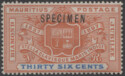 Aron R. Halberstam Philatelists Ltd.; British Commonwealth Stamps: MAURITIUS - KGV; Scott: 112; SG: 133; Condition: VF H