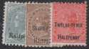 Aron R. Halberstam Philatelists Ltd.; British Commonwealth Stamps: NEW SOUTH WALES - QV; Scott: 92-94; SG: 266-268; Condition: F-VF H