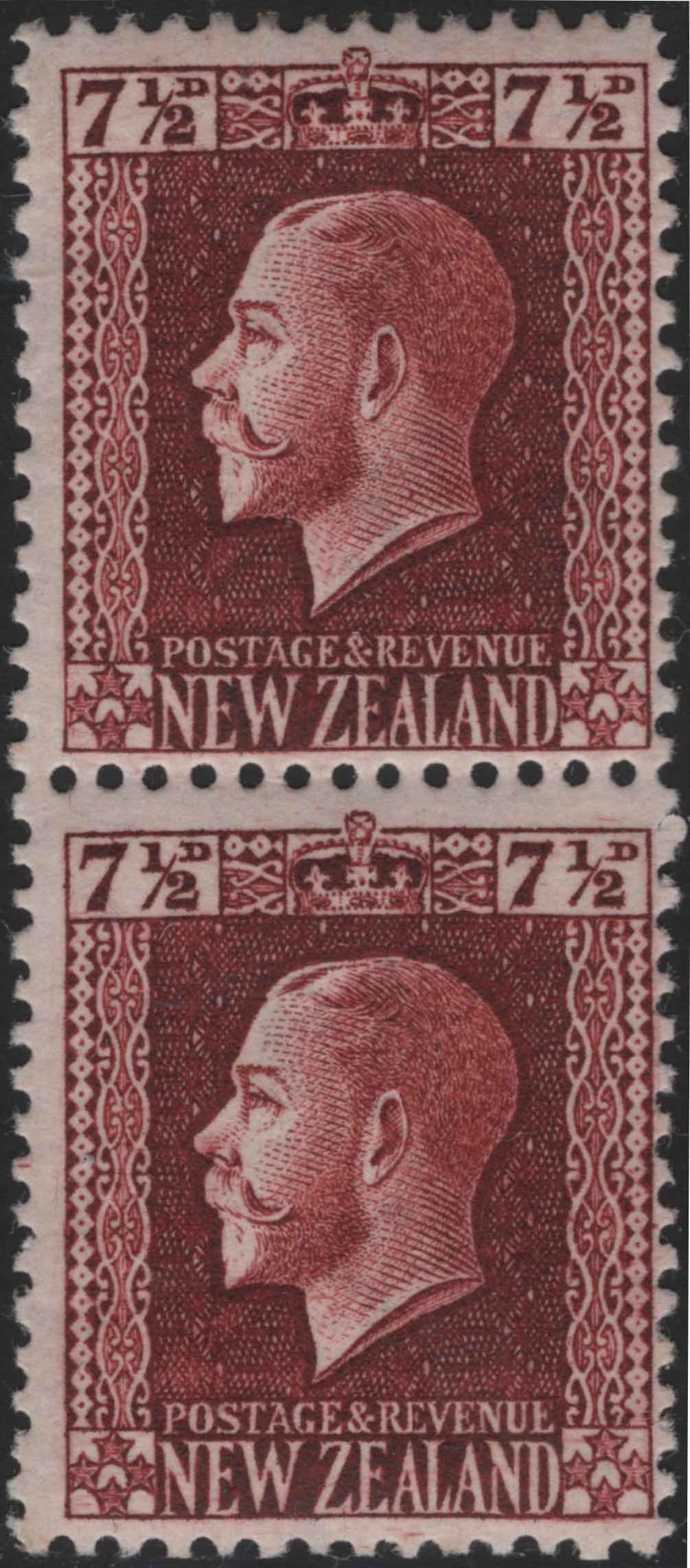 Aron R. Halberstam Philatelists Ltd.; British Commonwealth Stamps: NEW ZEALAND - KGV; Scott: 155 var; SG: 426b; Condition: VF LH