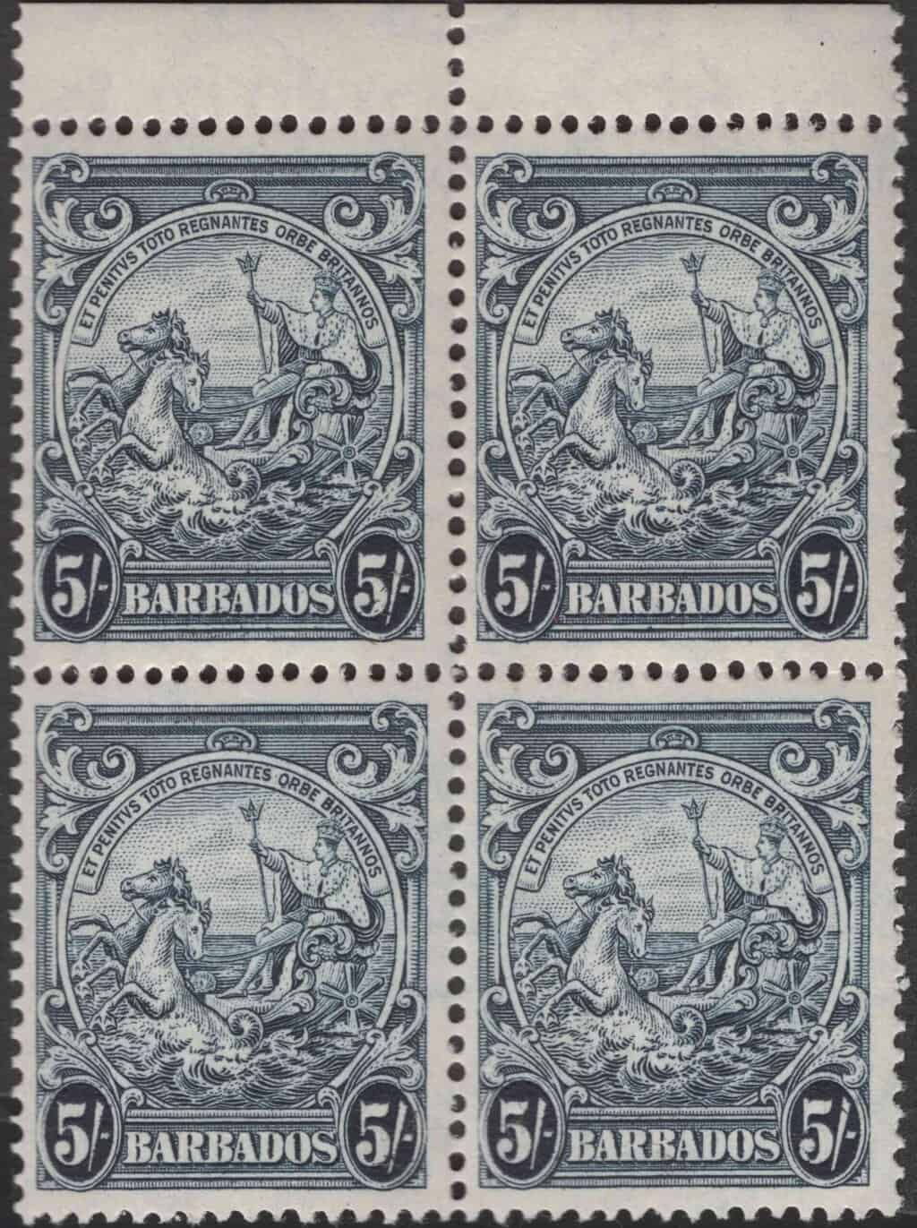 Aron R. Halberstam Philatelists Ltd.; British Commonwealth Stamps: BARBADOS - KGVI; Scott: 201A; SG: 256a; Condition: VF NH