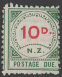 Aron R. Halberstam Philatelists Ltd.; British Commonwealth Stamps: NEW ZEALAND - ; Scott: J9 var; SG: D8 var; Condition: F-VF H