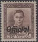 Aron R. Halberstam Philatelists Ltd.; British Commonwealth Stamps: NEW ZEALAND - KGVI; Scott: O74; SG: O138; Condition: VF LH