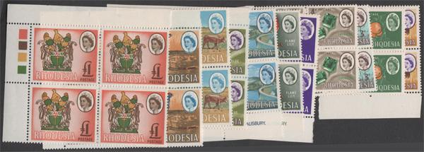 Aron R. Halberstam Philatelists Ltd.; British Commonwealth Stamps: RHODESIA - QEII; Scott: 223a-236a; SG: none; Condition: VF NH