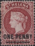 Aron R. Halberstam Philatelists Ltd.; British Commonwealth Stamps: SAINT HELENA - QV; Scott: 25; SG: 21; Condition: F-VF