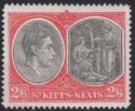 Aron R. Halberstam Philatelists Ltd.; British Commonwealth Stamps: SAINT KITTS - KGVI; Scott: none; SG: 76ab; Condition: VF LH