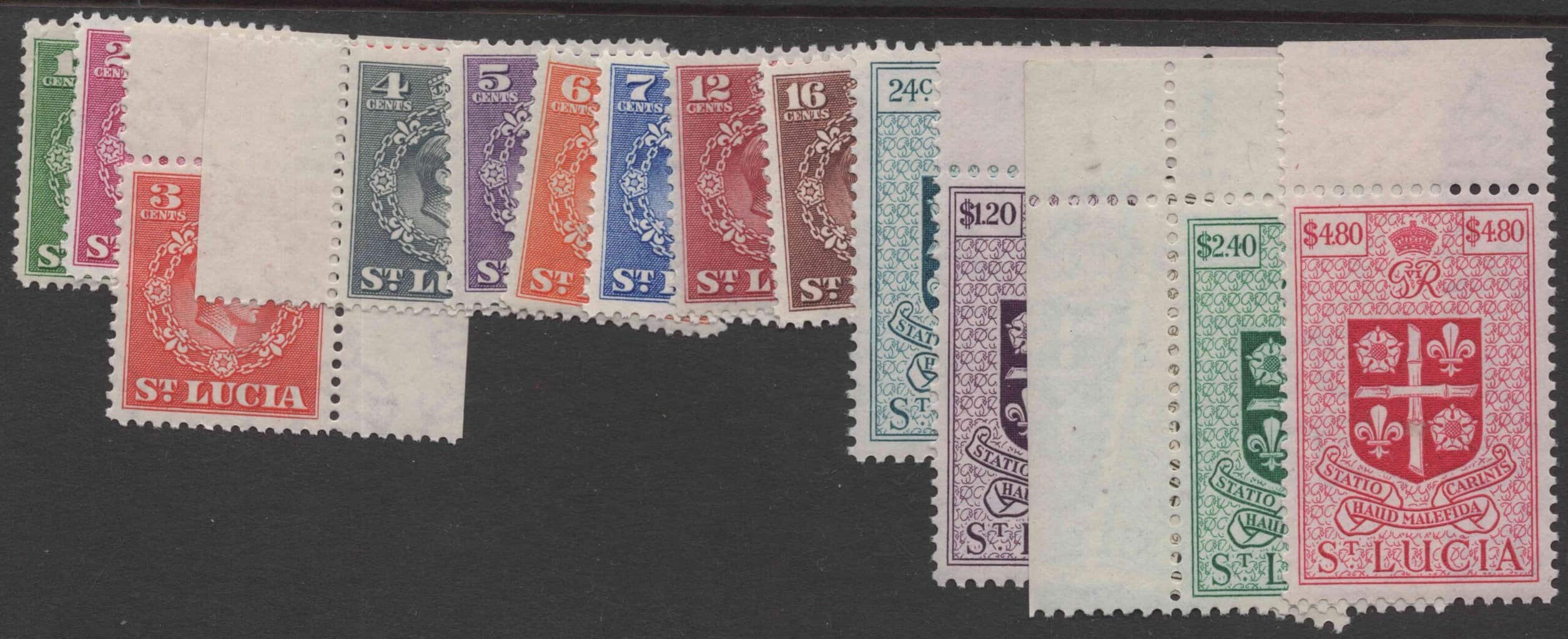 Aron R. Halberstam Philatelists Ltd.; British Commonwealth Stamps: SAINT LUCIA - KGVI; Scott: 135-148; SG: 146-159; Condition: VF NH