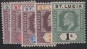 Aron R. Halberstam Philatelists Ltd.; British Commonwealth Stamps: SAINT LUCIA - ; Scott: none; SG: 68-72; Condition: VF LH