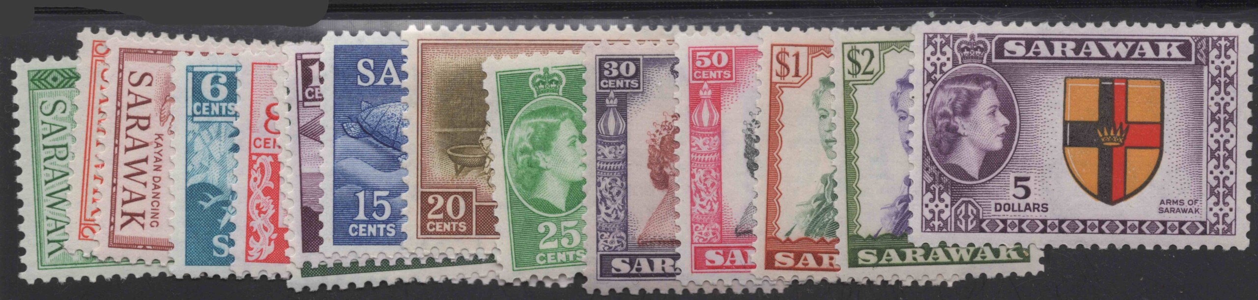 Aron R. Halberstam Philatelists Ltd.; British Commonwealth Stamps: SARAWAK - QEII; Scott: 197-211; SG: 188-202; Condition: VF NH