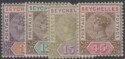Aron R. Halberstam Philatelists Ltd.; British Commonwealth Stamps: SEYCHELLES - QV; Scott: none; SG: 22-25; Condition: VF LH