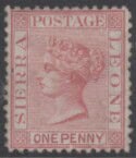 Aron R. Halberstam Philatelists Ltd.; British Commonwealth Stamps: SIERRA LEONE - QV; Scott: 6a; SG: 11; Condition: VF H