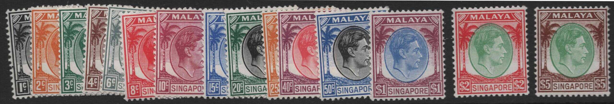 Aron R. Halberstam Philatelists Ltd.; British Commonwealth Stamps: SINGAPORE - KGVI; Scott: 1-20; SG: 1-15; Condition: VF NH
