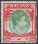 Aron R. Halberstam Philatelists Ltd.; British Commonwealth Stamps: SINGAPORE - KGVI; Scott: 19a; SG: 29; Condition: F-VF NH