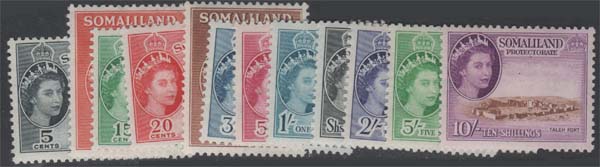 Aron R. Halberstam Philatelists Ltd.; British Commonwealth Stamps: SOMALILAND - QEII; Scott: 128-139; SG: 137-148; Condition: VF NH