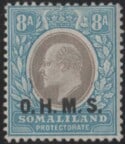 Aron R. Halberstam Philatelists Ltd.; British Commonwealth Stamps: SOMALILAND - KEVII; Scott: O14; SG: O13; Condition: VF LH