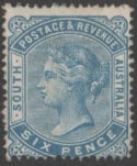 Aron R. Halberstam Philatelists Ltd.; British Commonwealth Stamps: SOUTH AUSTRALIA - QV; Scott: 101; SG: 190; Condition: F-VF H