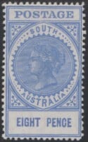 Aron R. Halberstam Philatelists Ltd.; British Commonwealth Stamps: SOUTH AUSTRALIA - QV; Scott: 138; SG: 285; Condition: F-VF LH