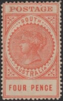 Aron R. Halberstam Philatelists Ltd.; British Commonwealth Stamps: SOUTH AUSTRALIA - QV; Scott: 150; SG: 299; Condition: VF H