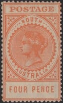 Aron R. Halberstam Philatelists Ltd.; British Commonwealth Stamps: SOUTH AUSTRALIA - QV; Scott: 150; SG: 299; Condition: VF HR