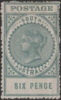 Aron R. Halberstam Philatelists Ltd.; British Commonwealth Stamps: SOUTH AUSTRALIA - QV; Scott: 152; SG: 300; Condition: F-VF H