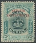 Aron R. Halberstam Philatelists Ltd.; British Commonwealth Stamps: STRAITS SETTLEMENTS - KEVII; Scott: 142var.; SG: 149a; Condition: F-VF H