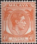 Aron R. Halberstam Philatelists Ltd.; British Commonwealth Stamps: STRAITS SETTLEMENTS - KGVI; Scott: 240a; SG: 296; Condition: VF LH
