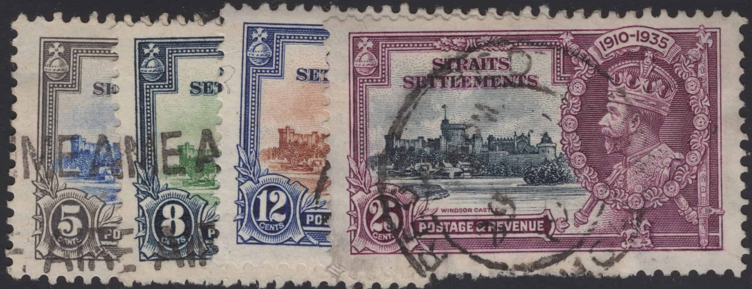 Aron R. Halberstam Philatelists Ltd.; British Commonwealth Stamps: STRAITS SETTLEMENTS - KGV; Scott: 213-216; SG: 256-259; Condition: VF U