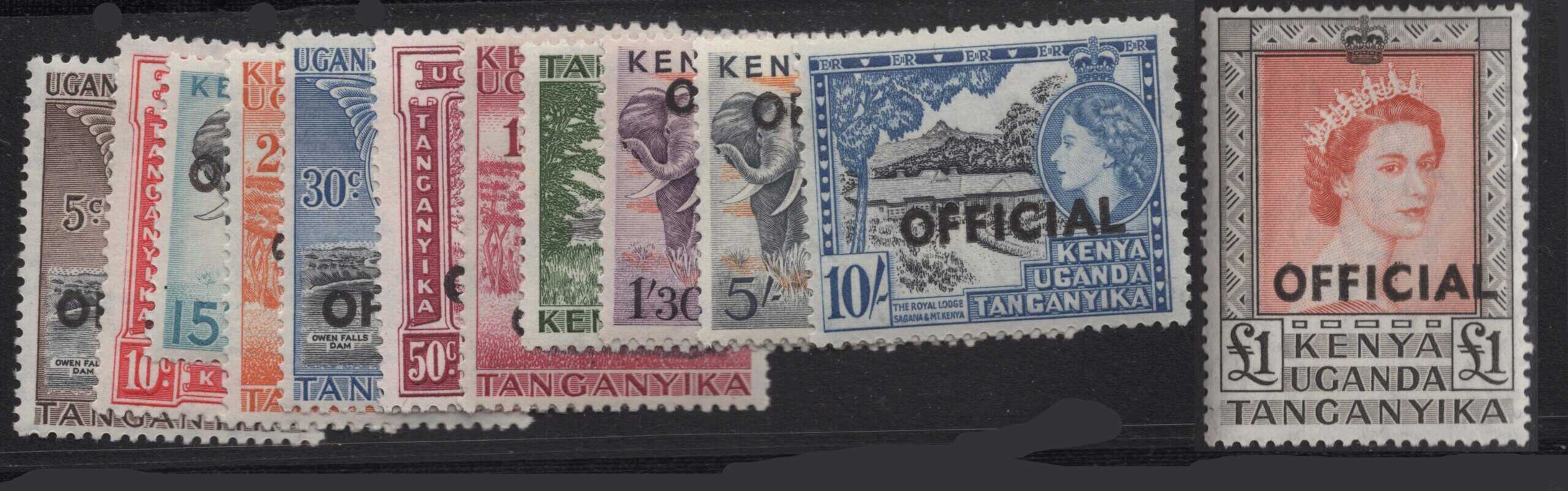 Aron R. Halberstam Philatelists Ltd.; British Commonwealth Stamps: TANGANYIKA - QEII; Scott: O1-12; SG: none; Condition: VF NH