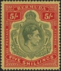 Aron R. Halberstam Philatelists Ltd.; British Commonwealth Stamps: BERMUDA - KGVI; Scott: 125a var; SG: 118b; Condition: F-VF NH