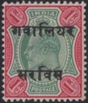 Aron R. Halberstam Philatelists Ltd.; British Commonwealth Stamps: INDIA GWALIOR - KEVII; Scott: none; SG: O46; Condition: VF LH