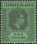 Aron R. Halberstam Philatelists Ltd.; British Commonwealth Stamps: LEEWARD ISLANDS - KGVI; Scott: 111 var; SG: 110ba; Condition: VF LH