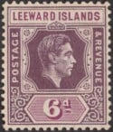 Aron R. Halberstam Philatelists Ltd.; British Commonwealth Stamps: LEEWARD ISLANDS - KGVI; Scott: 110 VAR; SG: 109; Condition: VF LH