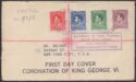 Aron R. Halberstam Philatelists Ltd.; British Commonwealth Stamps: NEW GUINEA - ; Scott: none; SG: 208-211; Condition: FDC