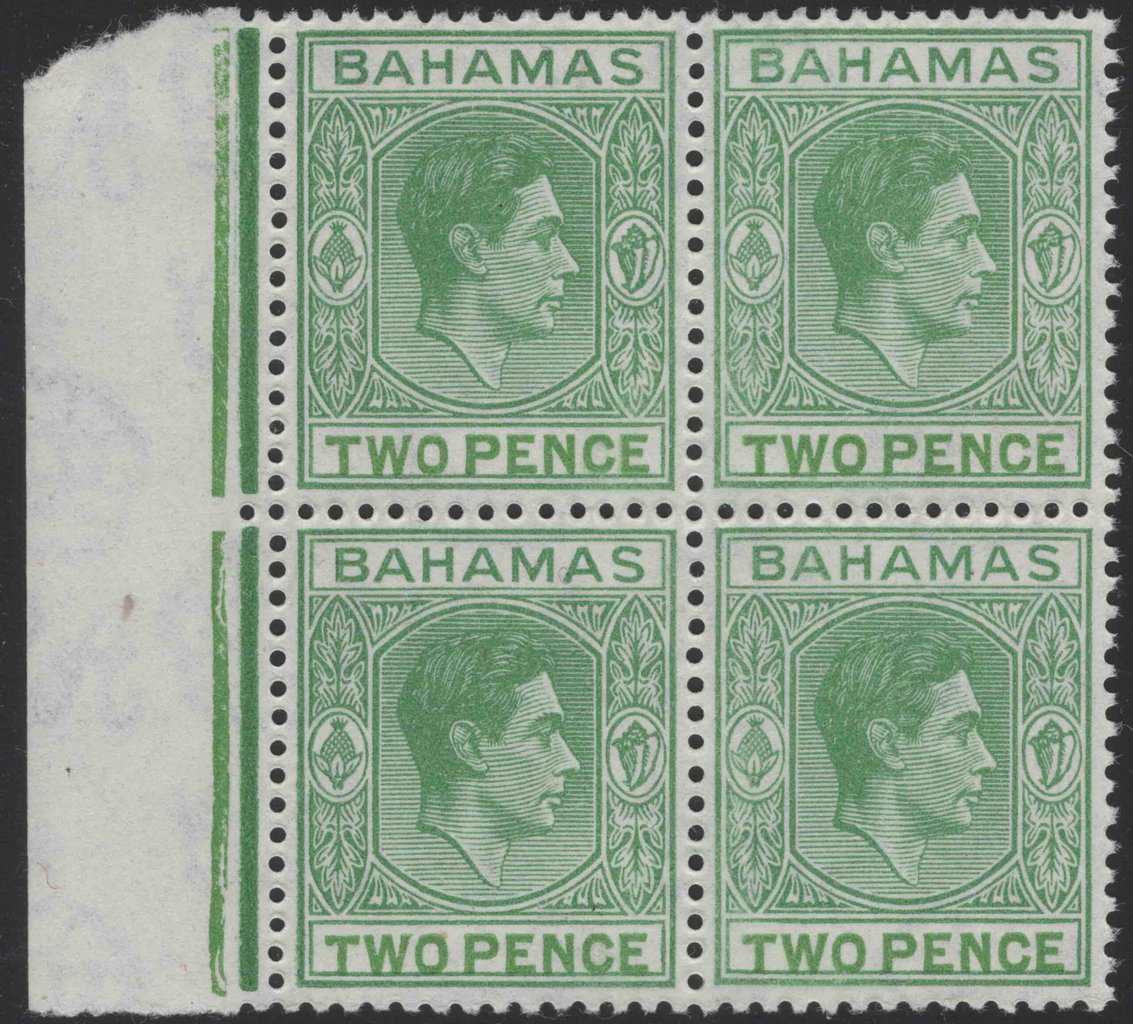 Aron R. Halberstam Philatelists Ltd.; British Commonwealth Stamps: BAHAMAS - KGVI; Scott: none; SG: 152c; Condition: VF NH