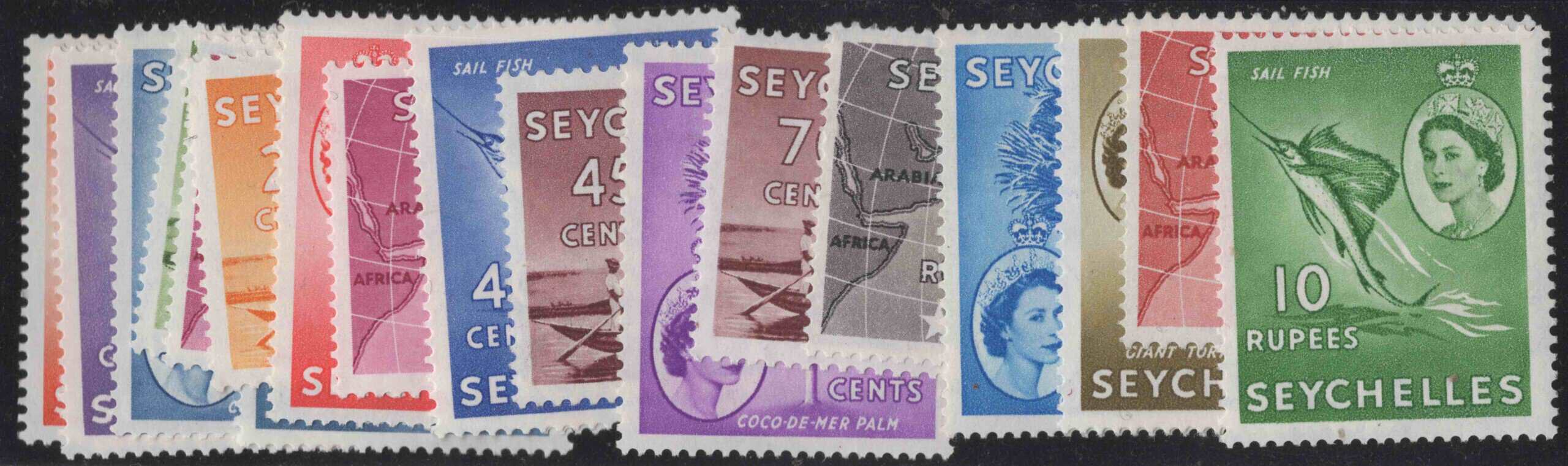 Aron R. Halberstam Philatelists Ltd.; British Commonwealth Stamps: SEYCHELLES - QEII; Scott: 173-190; SG: 174-188; Condition: VF NH