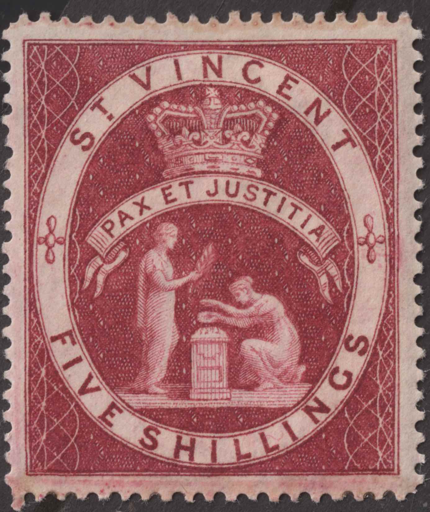 Aron R. Halberstam Philatelists Ltd.; British Commonwealth Stamps: SAINT VINCENT - QV; Scott: 54; SG: 53; Condition: VF LH
