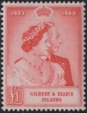 Aron R. Halberstam Philatelists Ltd.; British Commonwealth Stamps: GILBERT AND ELLICE - KGVI; Scott: 55; SG: 58; Condition: VF NH