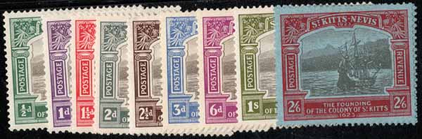 Aron R. Halberstam Philatelists Ltd.; British Commonwealth Stamps: SAINT KITTS - KGV; Scott: 52-61; SG: 48-57; Condition: VF H