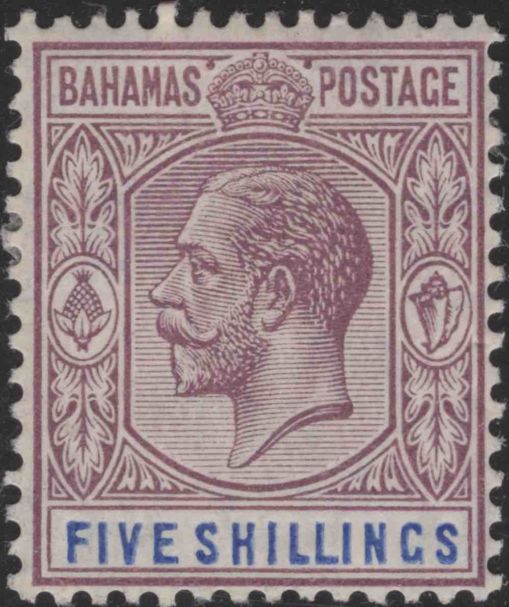 Aron R. Halberstam Philatelists Ltd.; British Commonwealth Stamps: BAHAMAS - KGV; Scott: 55; SG: 88; Condition: F-VF LH