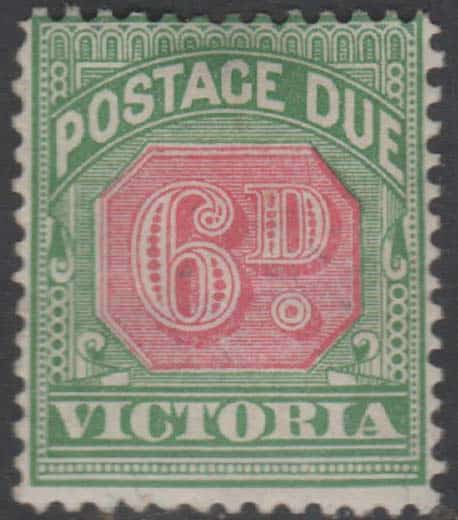 Aron R. Halberstam Philatelists Ltd.; British Commonwealth Stamps: VICTORIA - QV; Scott: J20; SG: D16; Condition: F-VF H