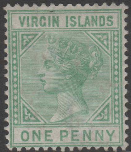 Aron R. Halberstam Philatelists Ltd.; British Commonwealth Stamps: VIRGIN ISLANDS - QV; Scott: 10; SG: 24; Condition: F-VF H