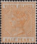 Aron R. Halberstam Philatelists Ltd.; British Commonwealth Stamps: VIRGIN ISLANDS - QV; Scott: 12; SG: 26; Condition: VF H