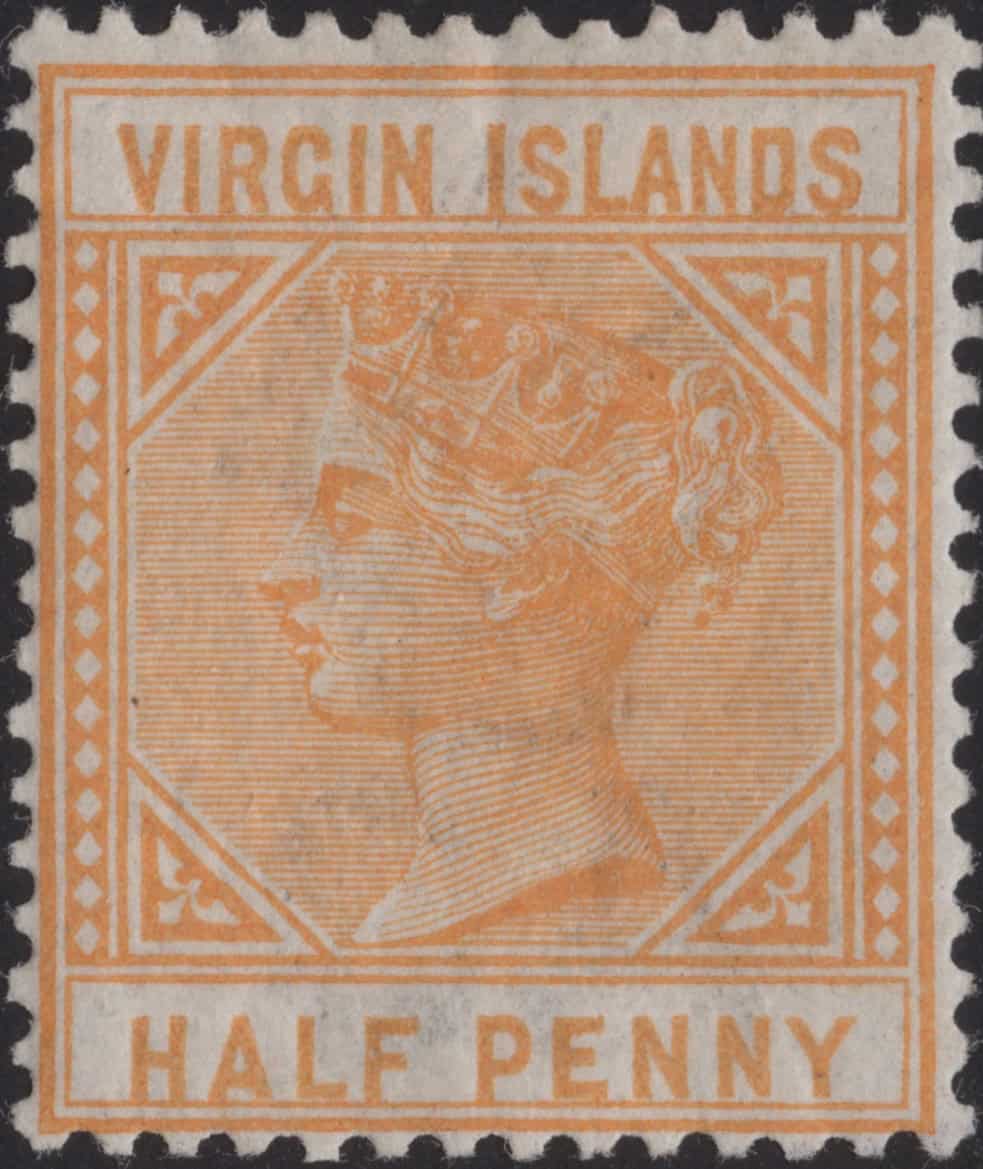 Aron R. Halberstam Philatelists Ltd.; British Commonwealth Stamps: VIRGIN ISLANDS - QV; Scott: 12; SG: 26; Condition: VF H