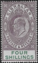 Aron R. Halberstam Philatelists Ltd.; British Commonwealth Stamps: GIBRALTAR - KEVII; Scott: 46; SG: 53; Condition: VF LH
