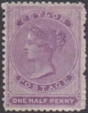 Aron R. Halberstam Philatelists Ltd.; British Commonwealth Stamps: CEYLON - QV; Scott: 45a; SG: 48b; Condition: VF LH