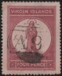 Aron R. Halberstam Philatelists Ltd.; British Commonwealth Stamps: VIRGIN ISLANDS - QV; Scott: 5; SG: 15; Condition: VF U