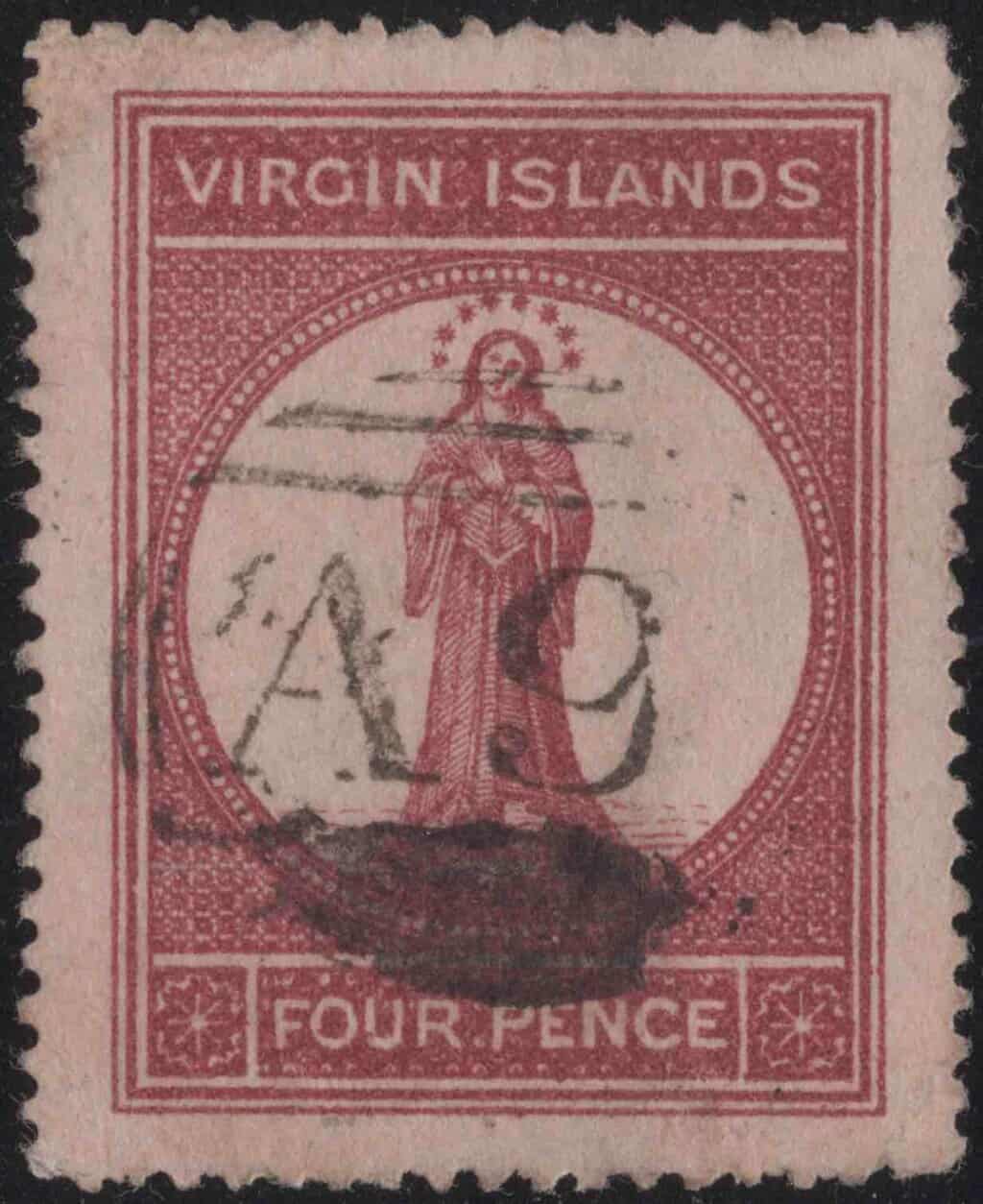 Aron R. Halberstam Philatelists Ltd.; British Commonwealth Stamps: VIRGIN ISLANDS - QV; Scott: 5; SG: 15; Condition: VF U